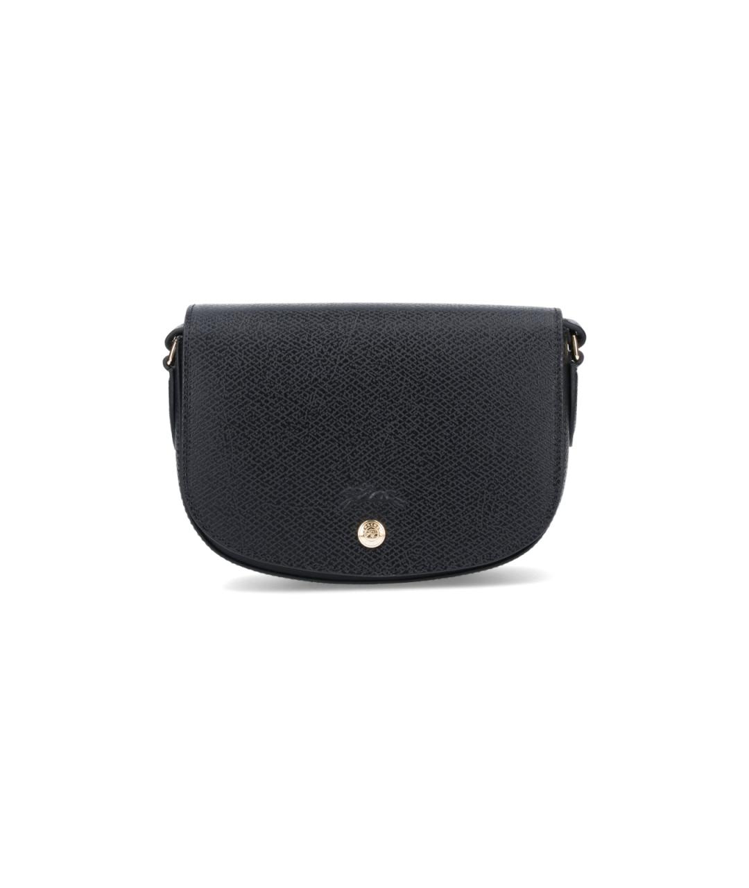 LONGCHAMP Черная кожаная сумка через плечо, фото 1