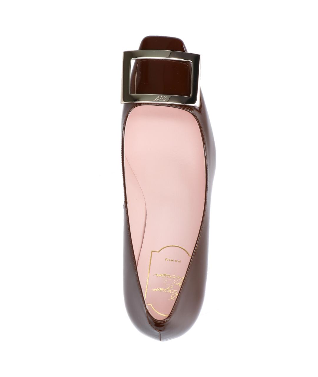 ROGER VIVIER Коричневые кожаные туфли, фото 5