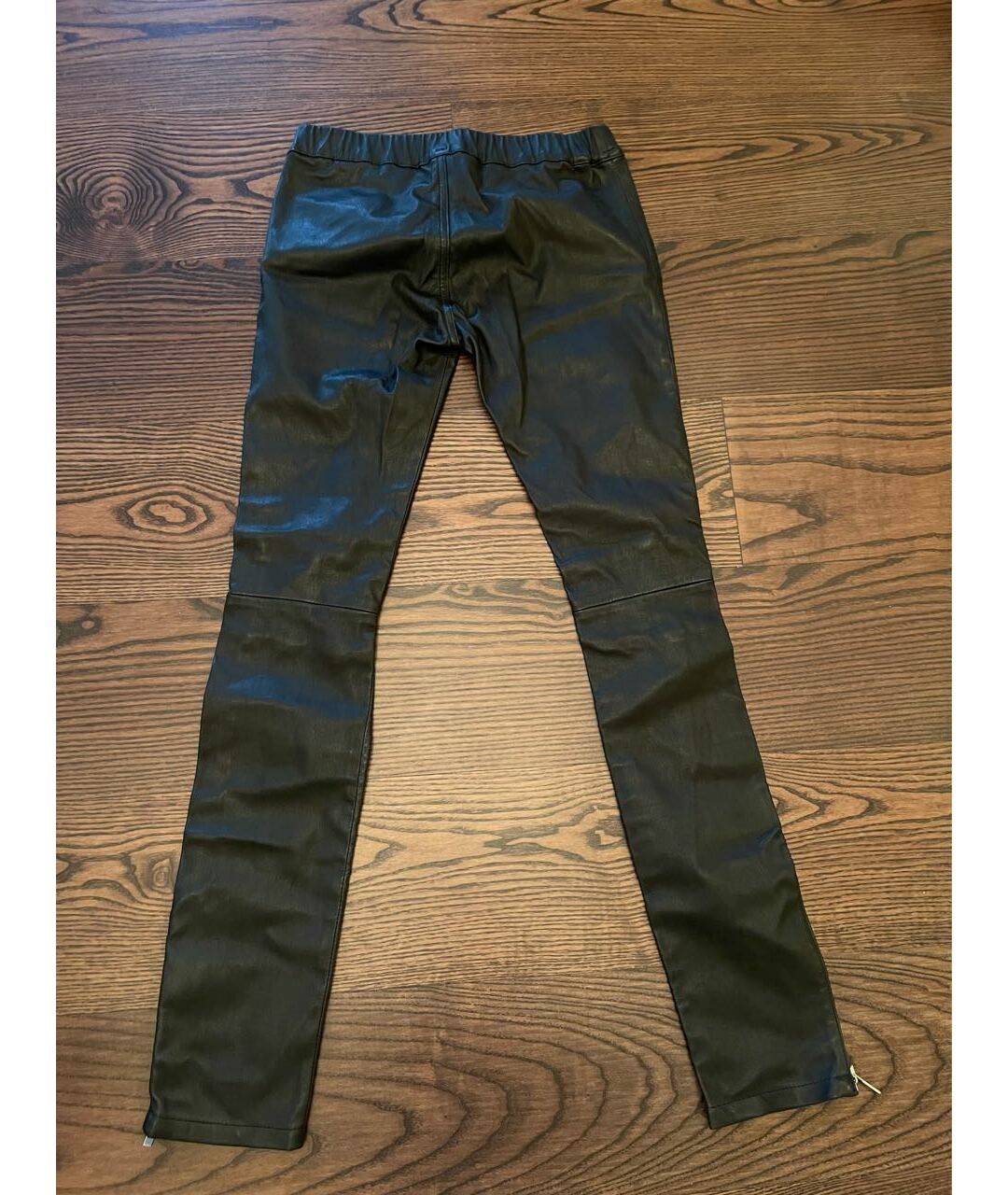 THOMAS WYLDE Черные кожаные брюки узкие, фото 4