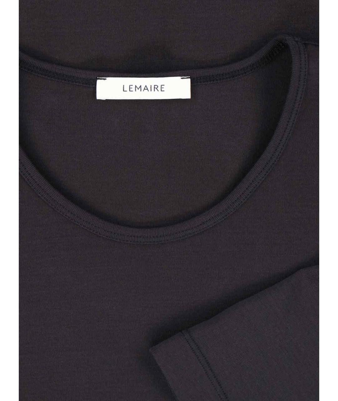 LEMAIRE Черная хлопковая футболка, фото 3