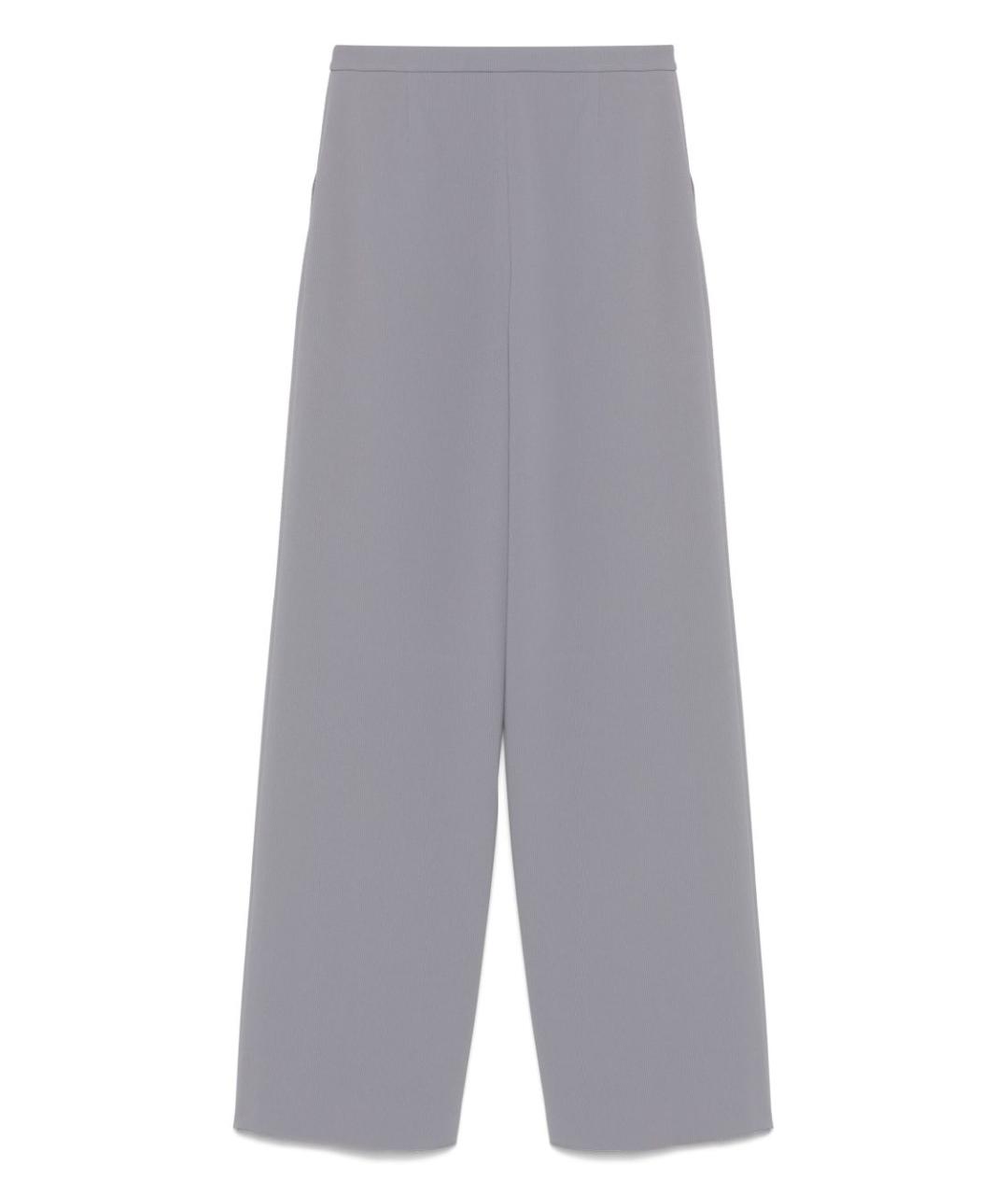 EMPORIO ARMANI Серые полиэстеровые прямые брюки, фото 2