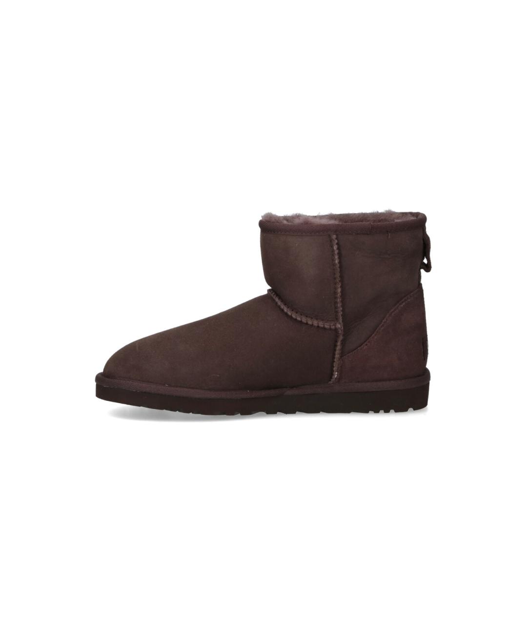 UGG AUSTRALIA Коричневые нубуковые высокие ботинки, фото 3