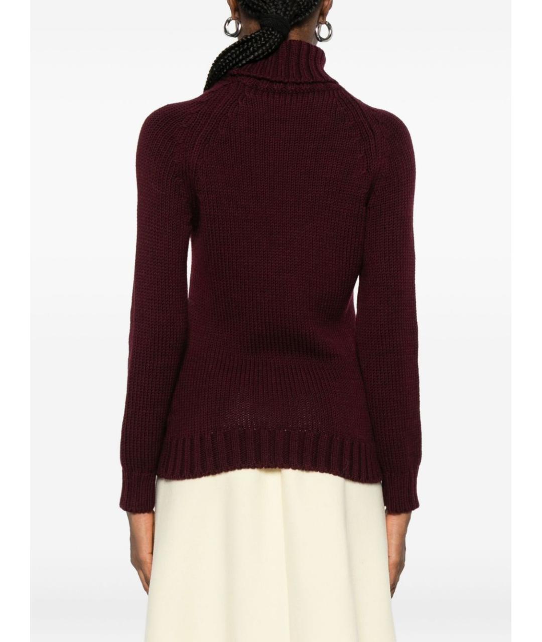 BASE Бордовый шерстяной джемпер / свитер, фото 5
