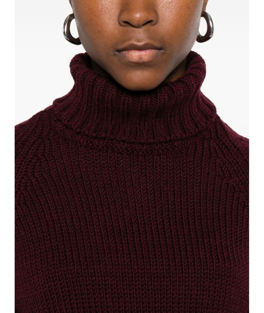 BASE Бордовый шерстяной джемпер / свитер, фото 3