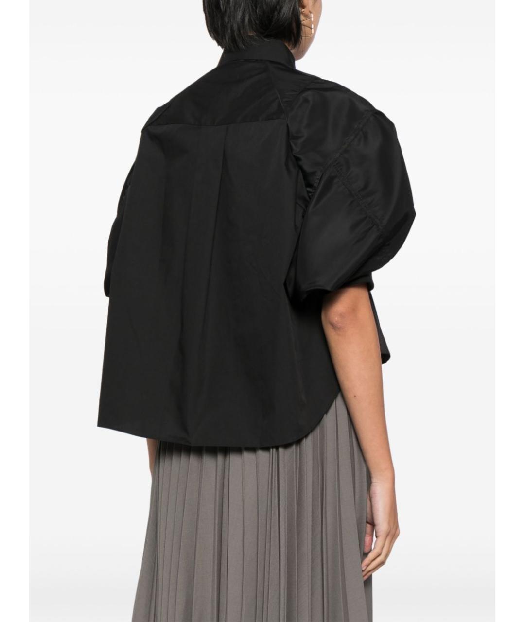 SACAI Черная хлопковая рубашка, фото 3