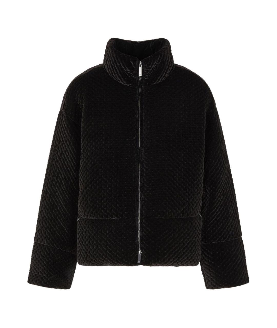 EMPORIO ARMANI Черная полиэстеровая куртка, фото 1