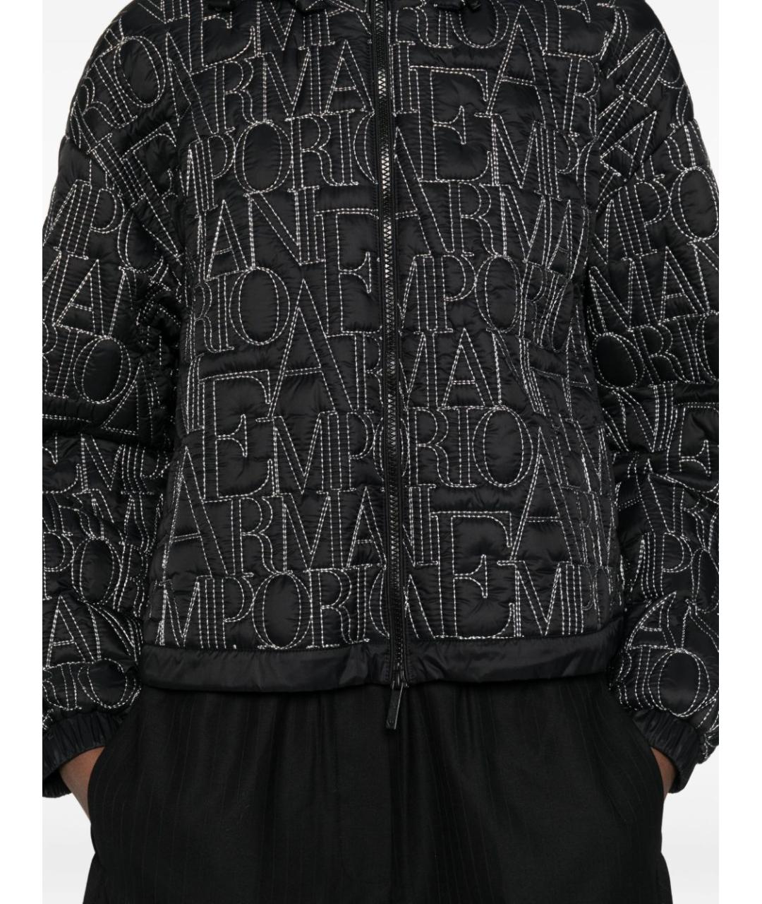 EMPORIO ARMANI Черная полиэстеровая куртка, фото 3
