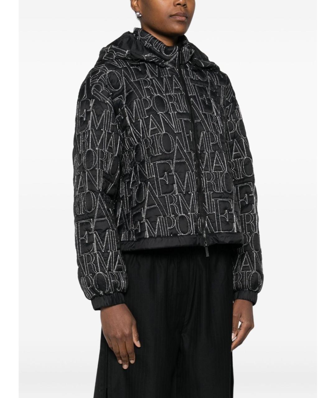 EMPORIO ARMANI Черная полиэстеровая куртка, фото 4