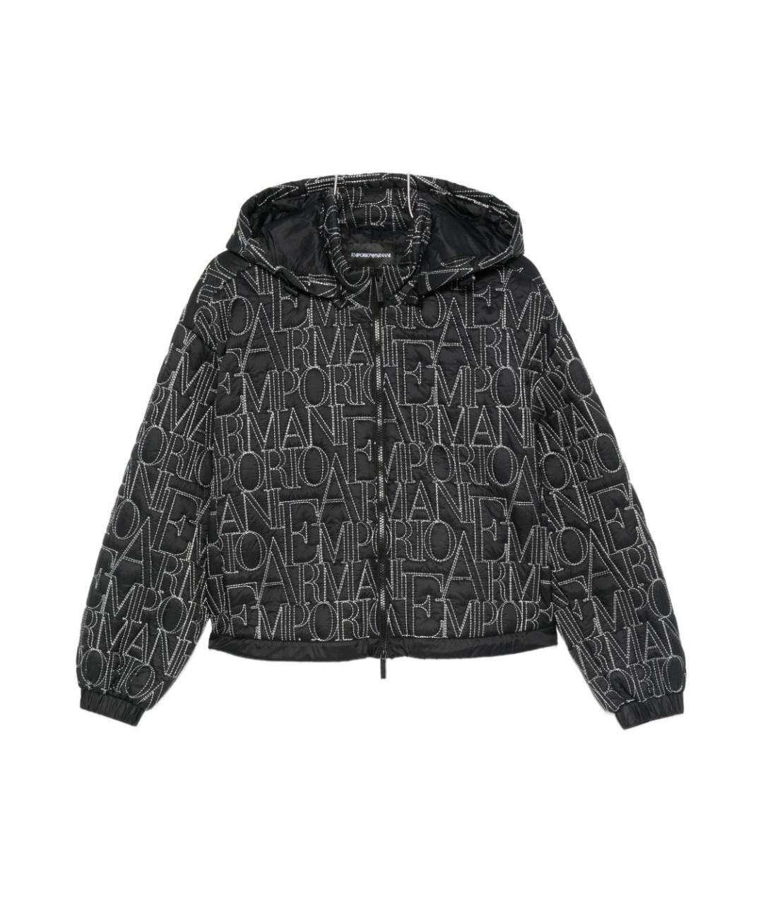 EMPORIO ARMANI Черная полиэстеровая куртка, фото 1