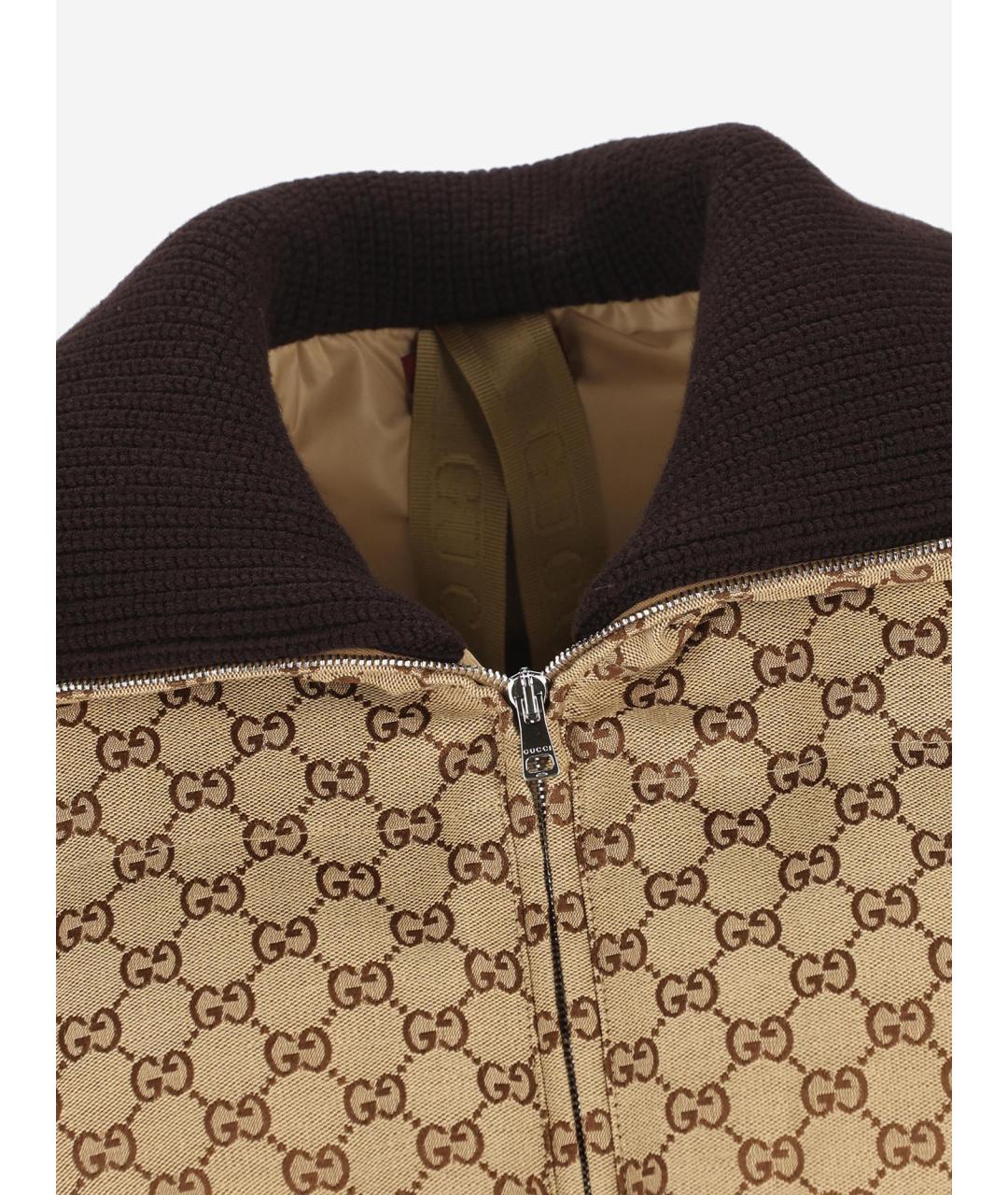 GUCCI Бежевый хлопковый пуховик, фото 3