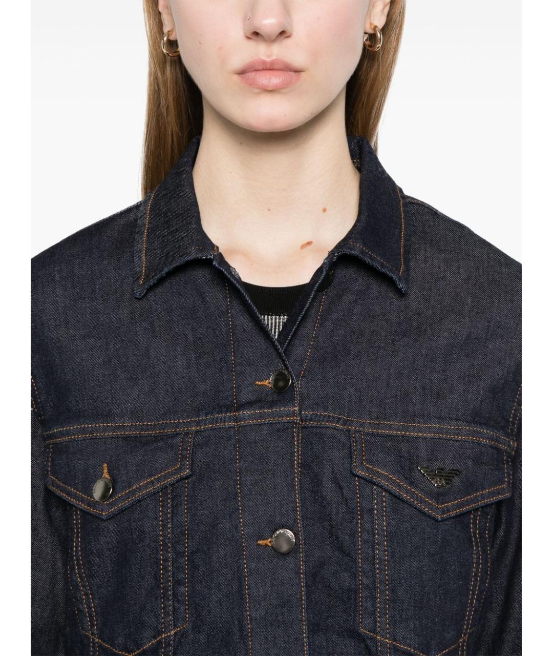 EMPORIO ARMANI Синяя деним куртка, фото 3