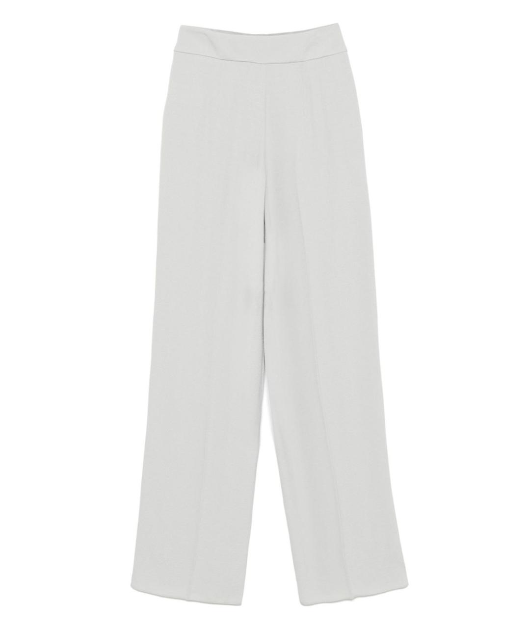 EMPORIO ARMANI Серые вискозные прямые брюки, фото 2