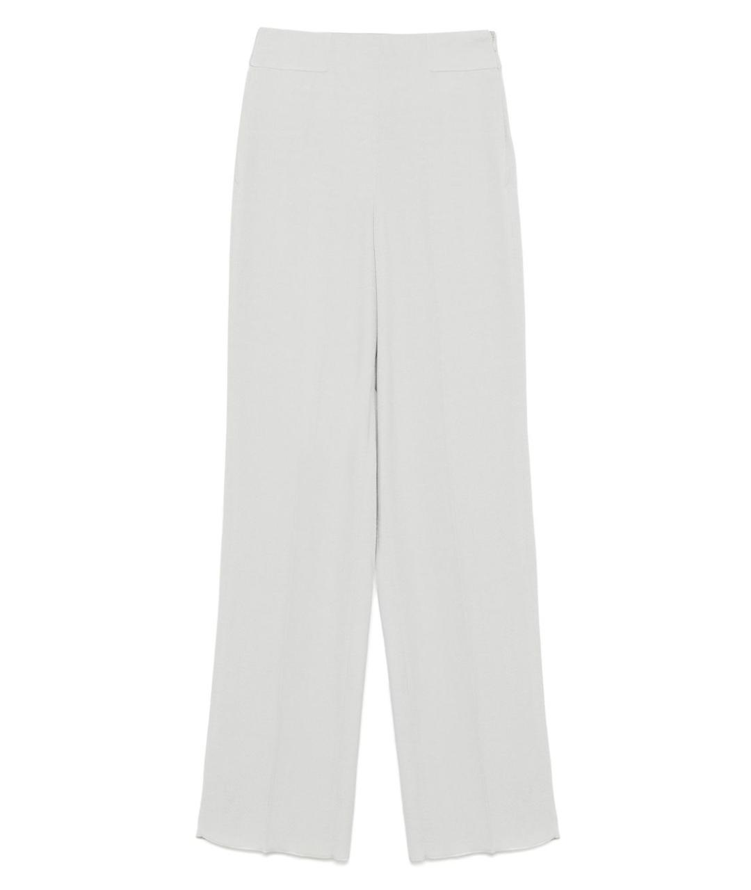 EMPORIO ARMANI Серые вискозные прямые брюки, фото 1