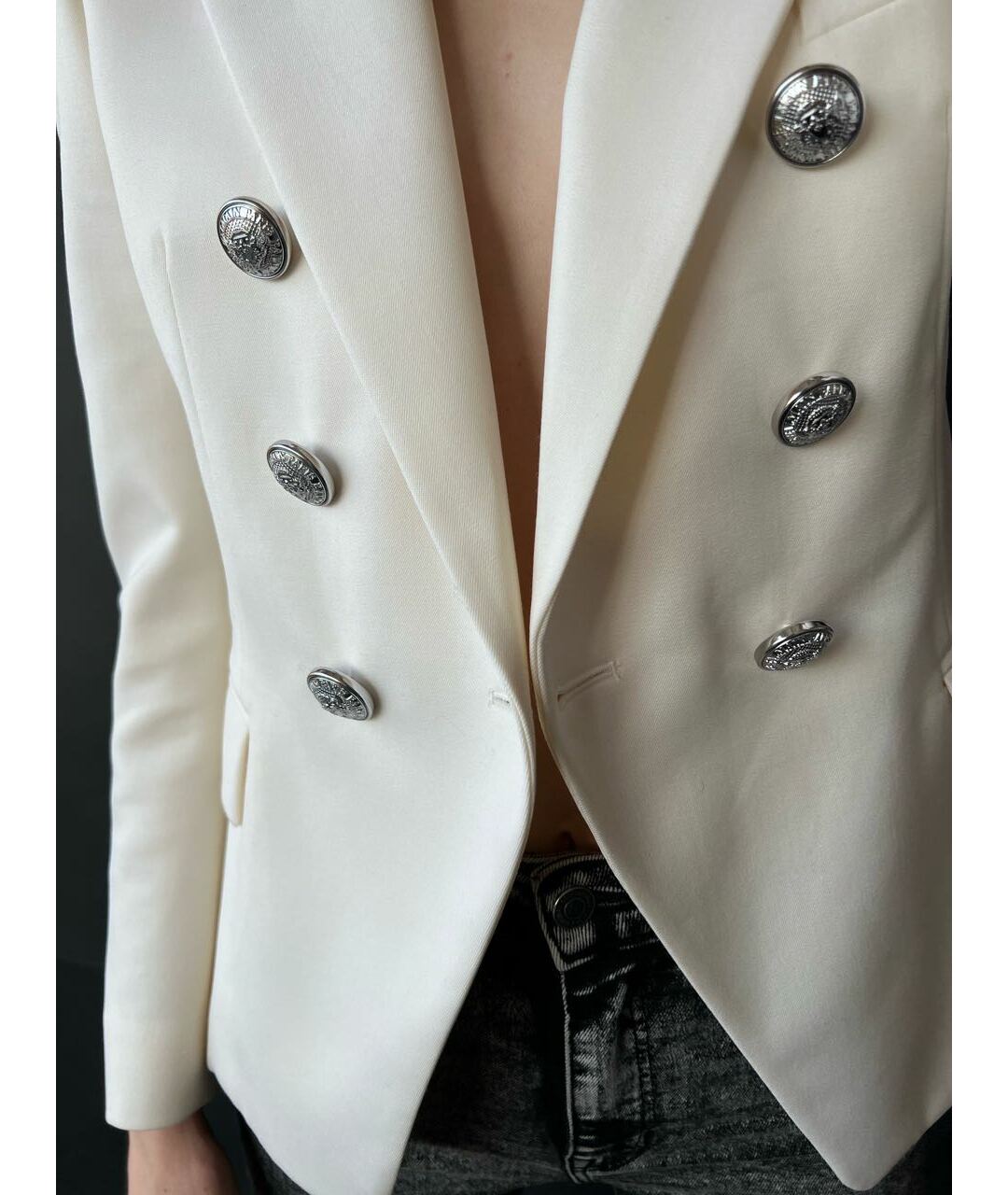 BALMAIN Белый шерстяной жакет/пиджак, фото 4
