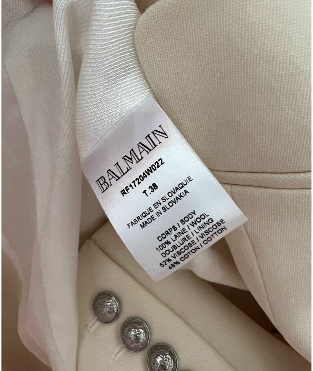 BALMAIN Белый шерстяной жакет/пиджак, фото 3