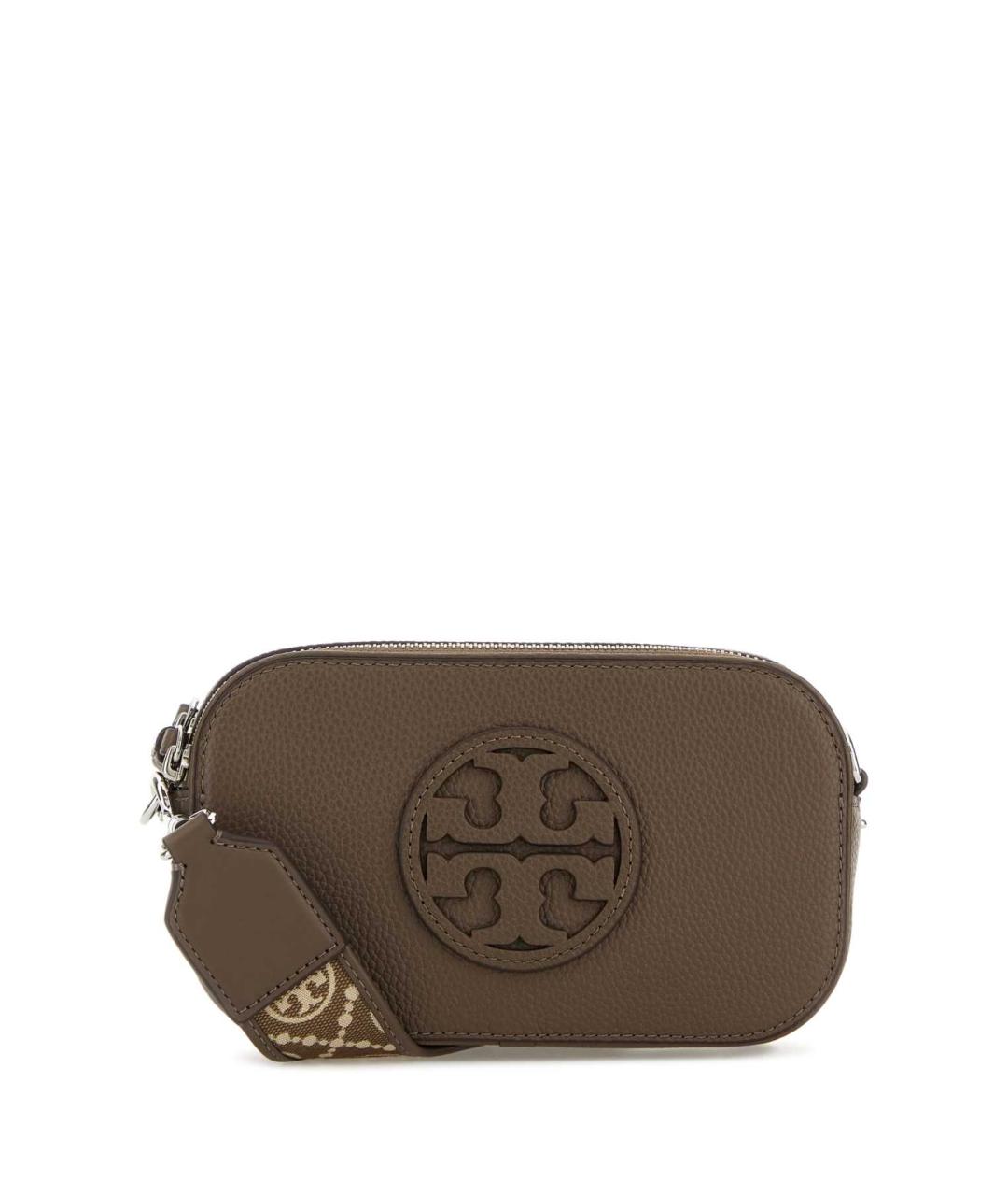 TORY BURCH Коричневая кожаная сумка через плечо, фото 1