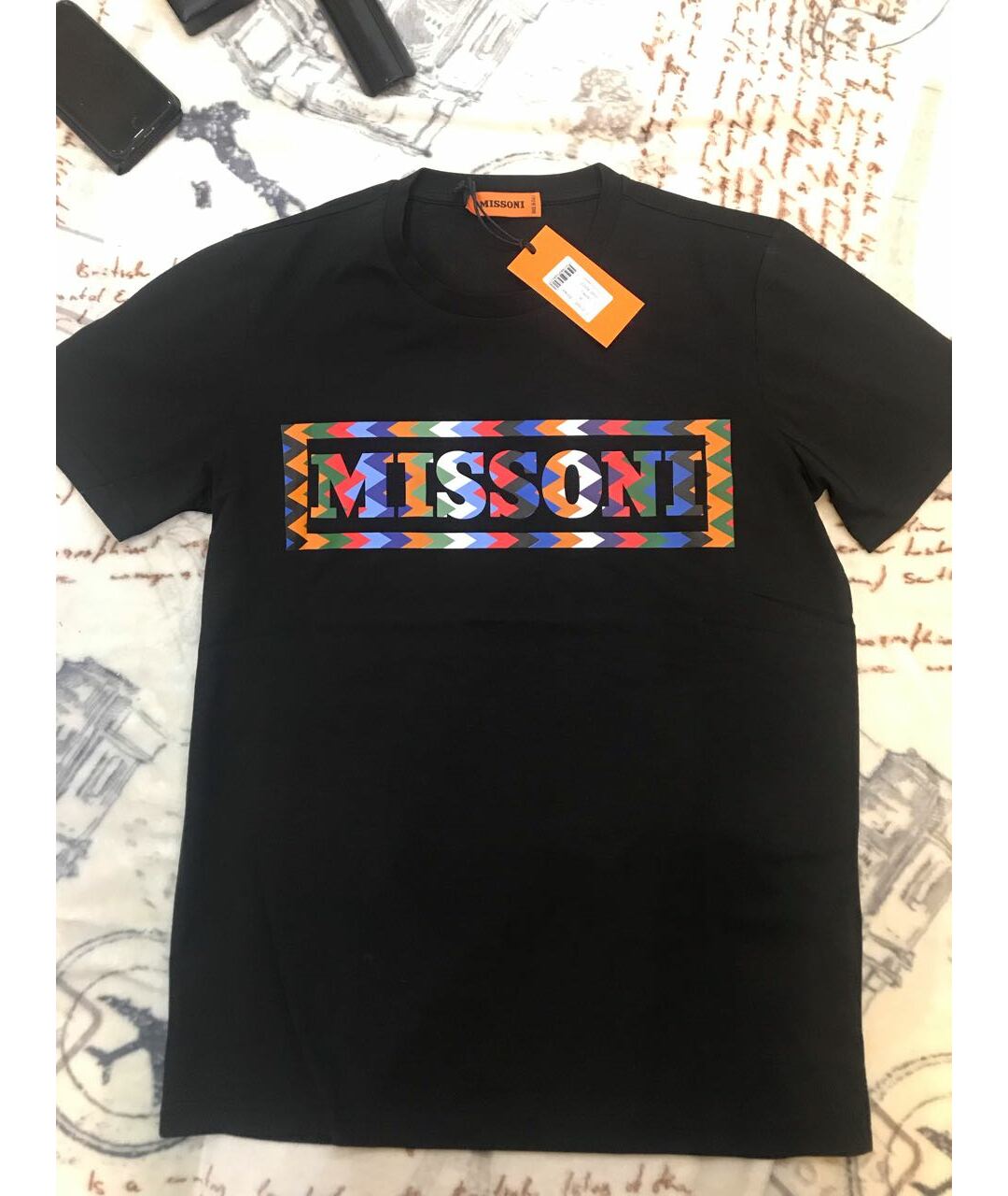 MISSONI Черная хлопковая футболка, фото 7