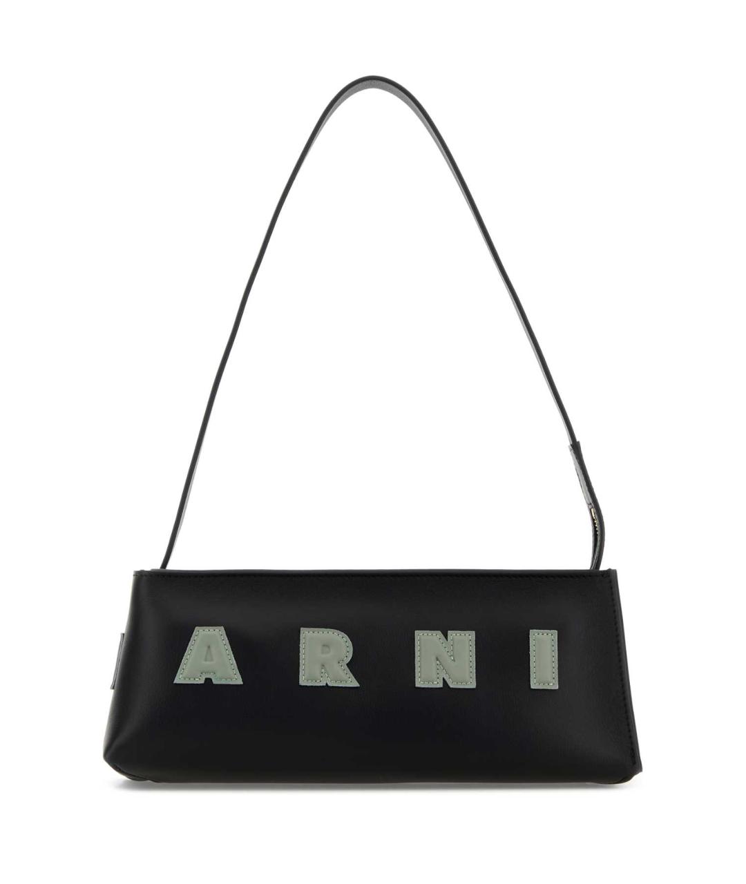 MARNI Черная кожаная сумка через плечо, фото 1