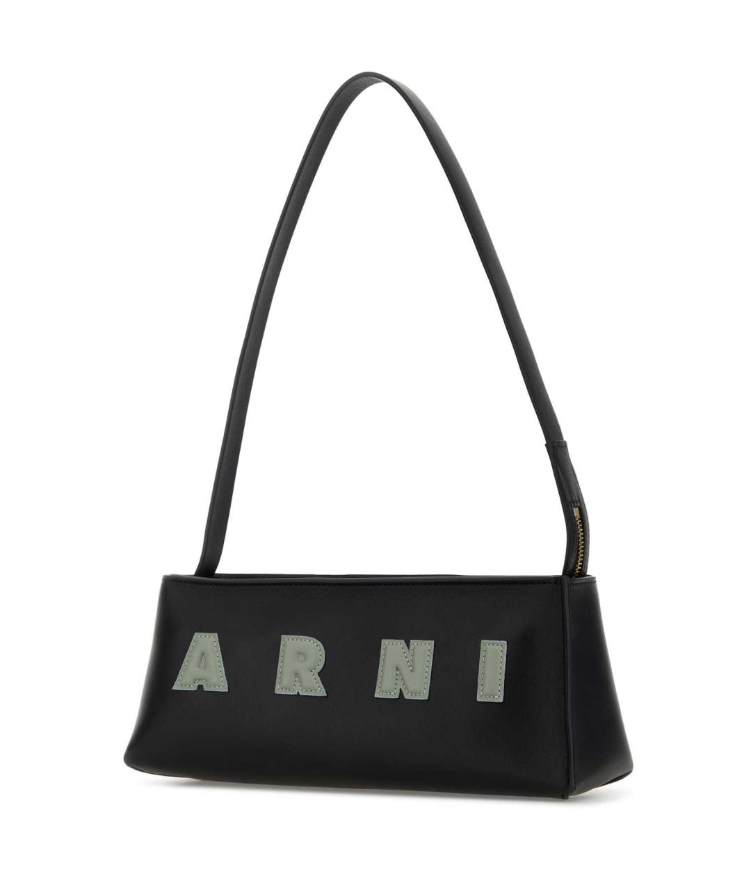 MARNI Черная кожаная сумка через плечо, фото 2