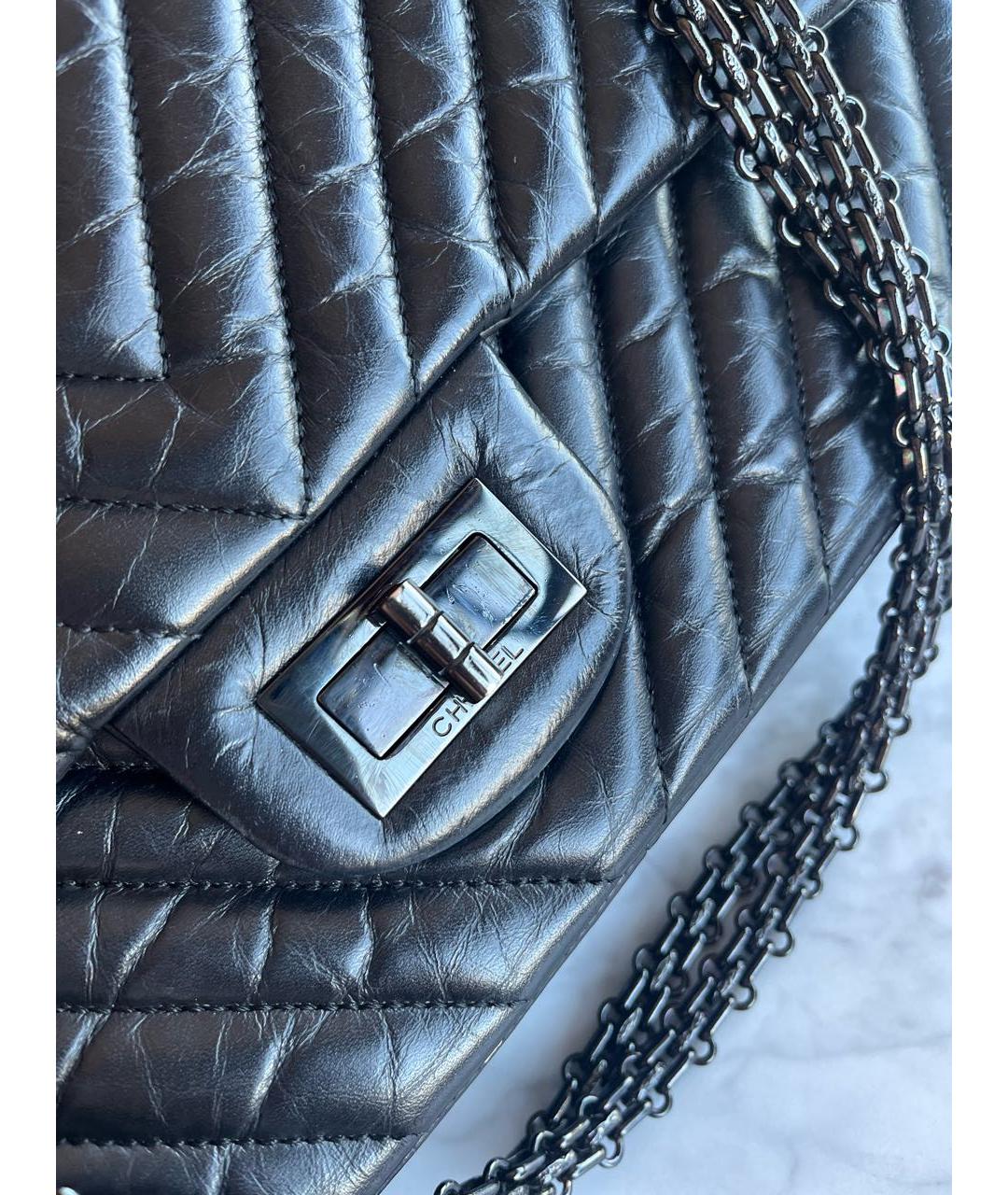 CHANEL Черная кожаная сумка через плечо, фото 6