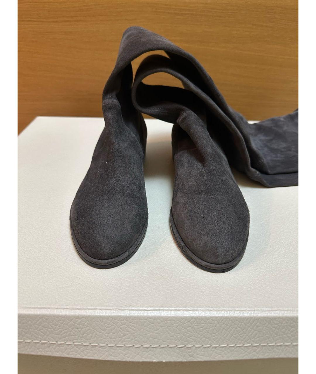 STUART WEITZMAN Серые замшевые ботфорты, фото 2