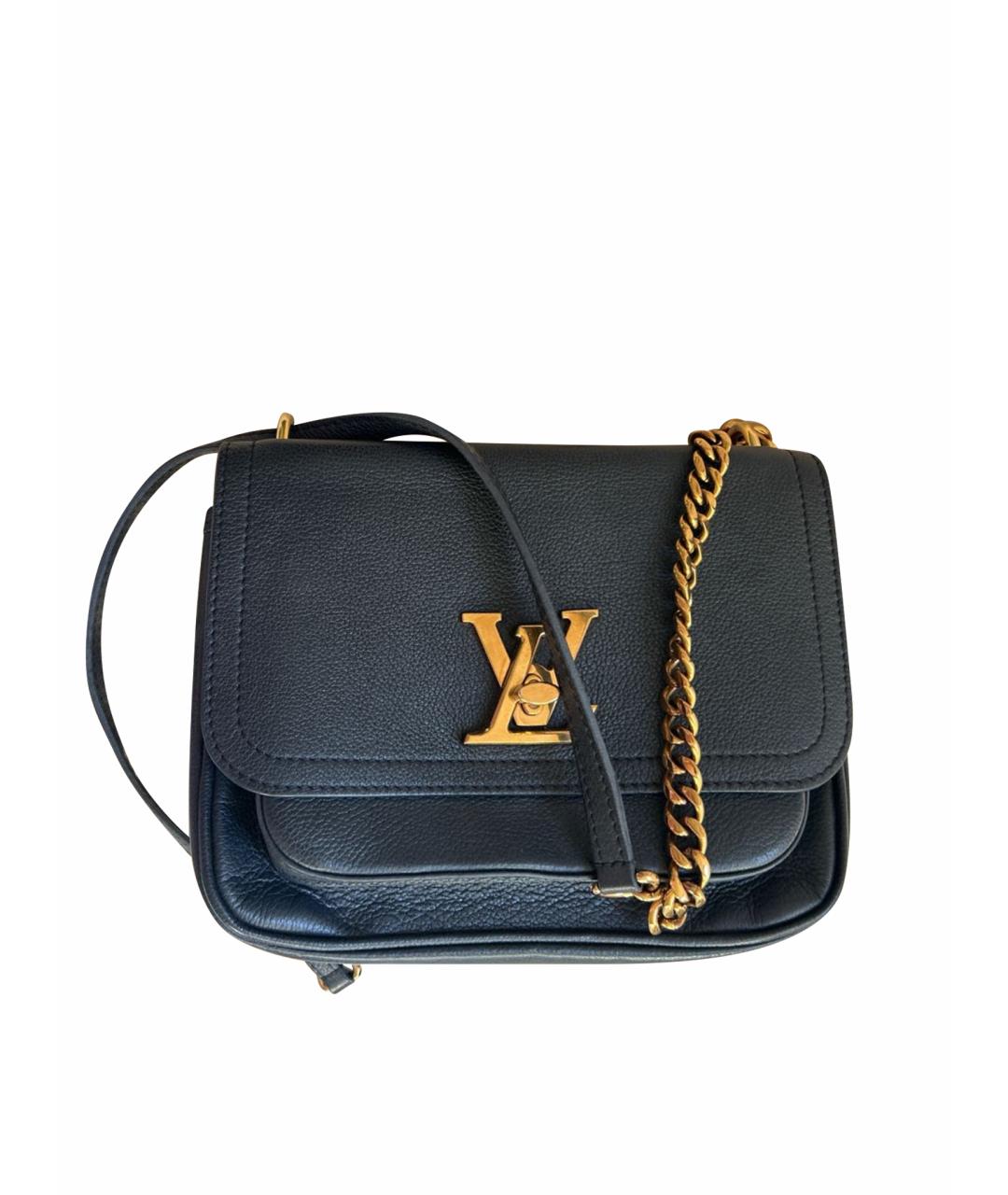 LOUIS VUITTON Черная кожаная сумка через плечо, фото 1