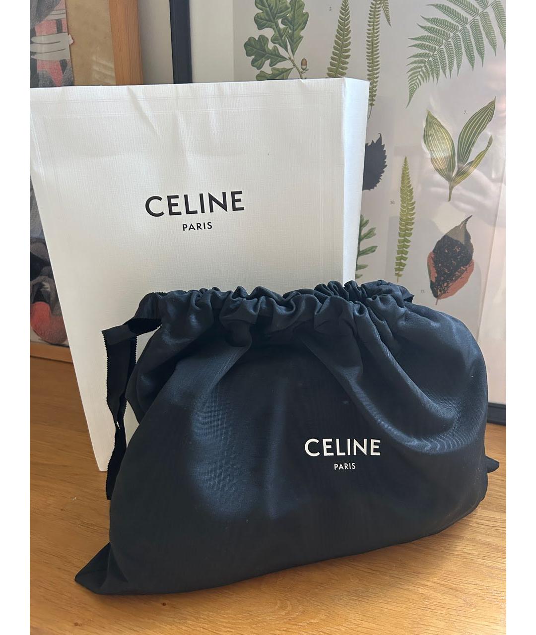 CELINE Коричневая кожаная сумка через плечо, фото 3