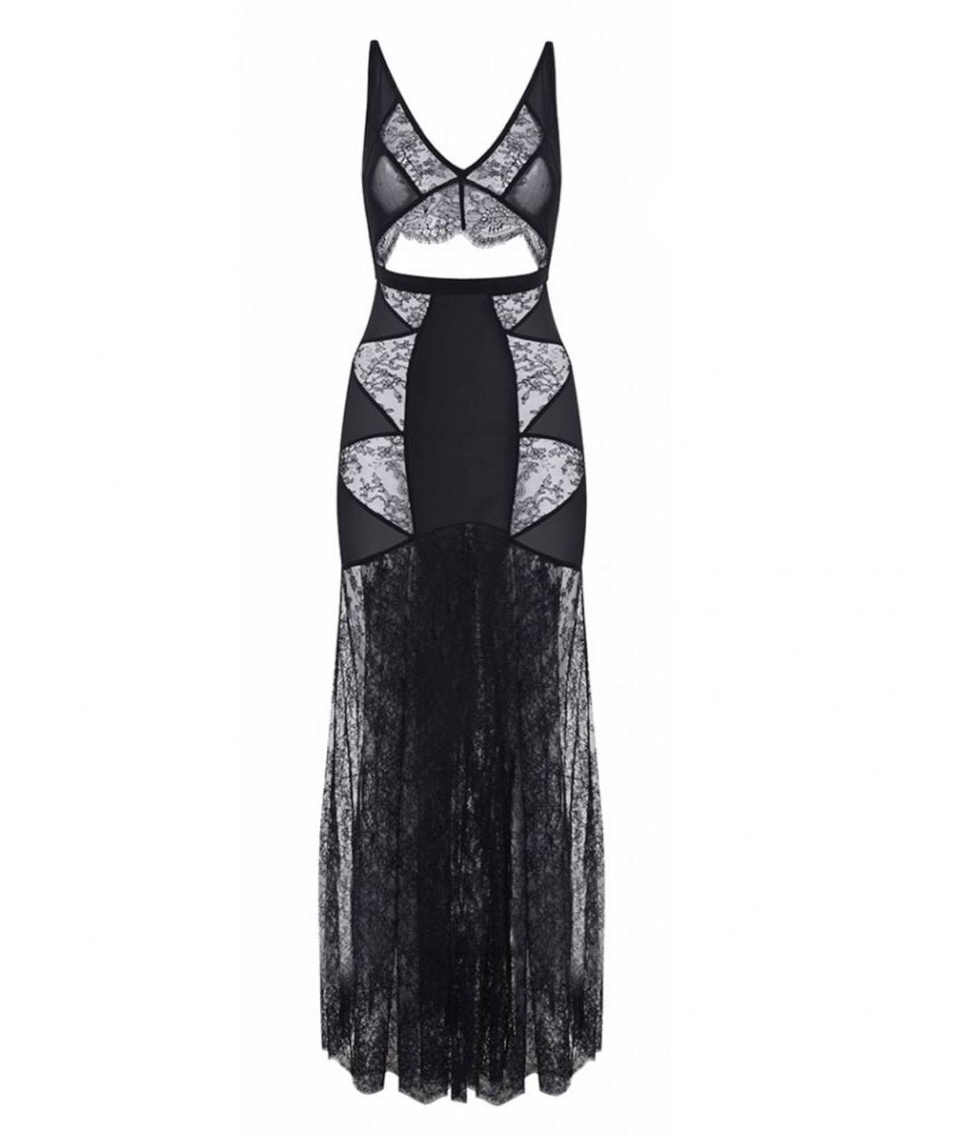 AGENT PROVOCATEUR Черное кружевное вечернее платье, фото 1