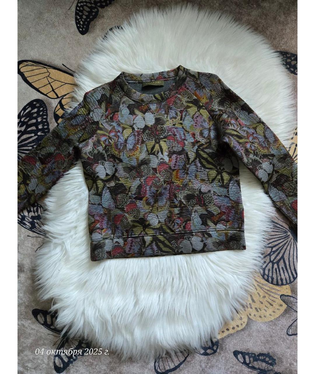 VALENTINO Зеленый хлопковый джемпер / свитер, фото 5