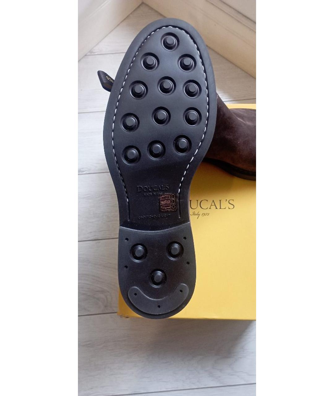 DOUCAL'S Коричневые замшевые высокие ботинки, фото 6