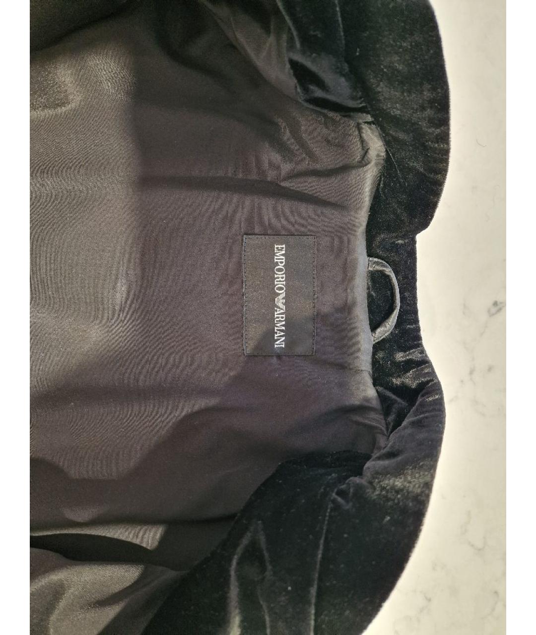 EMPORIO ARMANI Черная кожаная куртка, фото 4