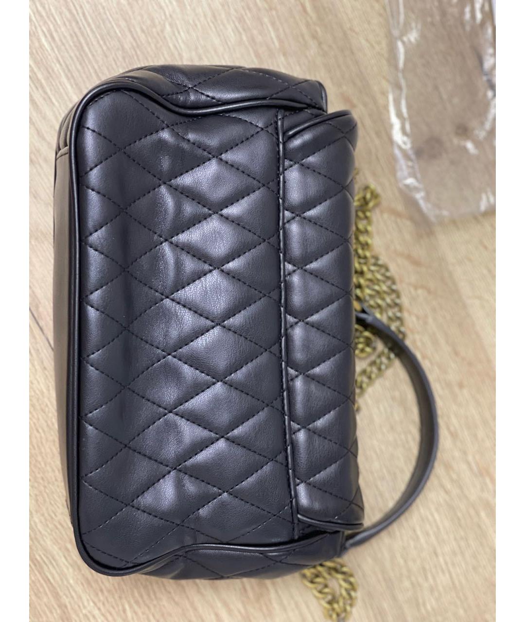 VERSACE JEANS COUTURE Черная сумка через плечо из искусственной кожи, фото 8