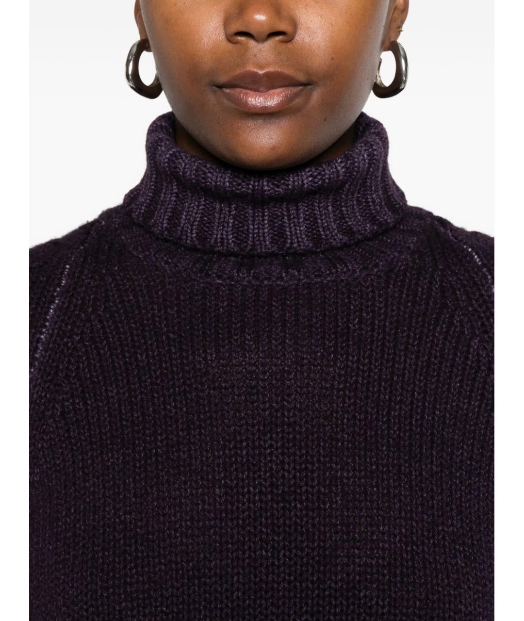 BASE Фиолетовый шерстяной джемпер / свитер, фото 4