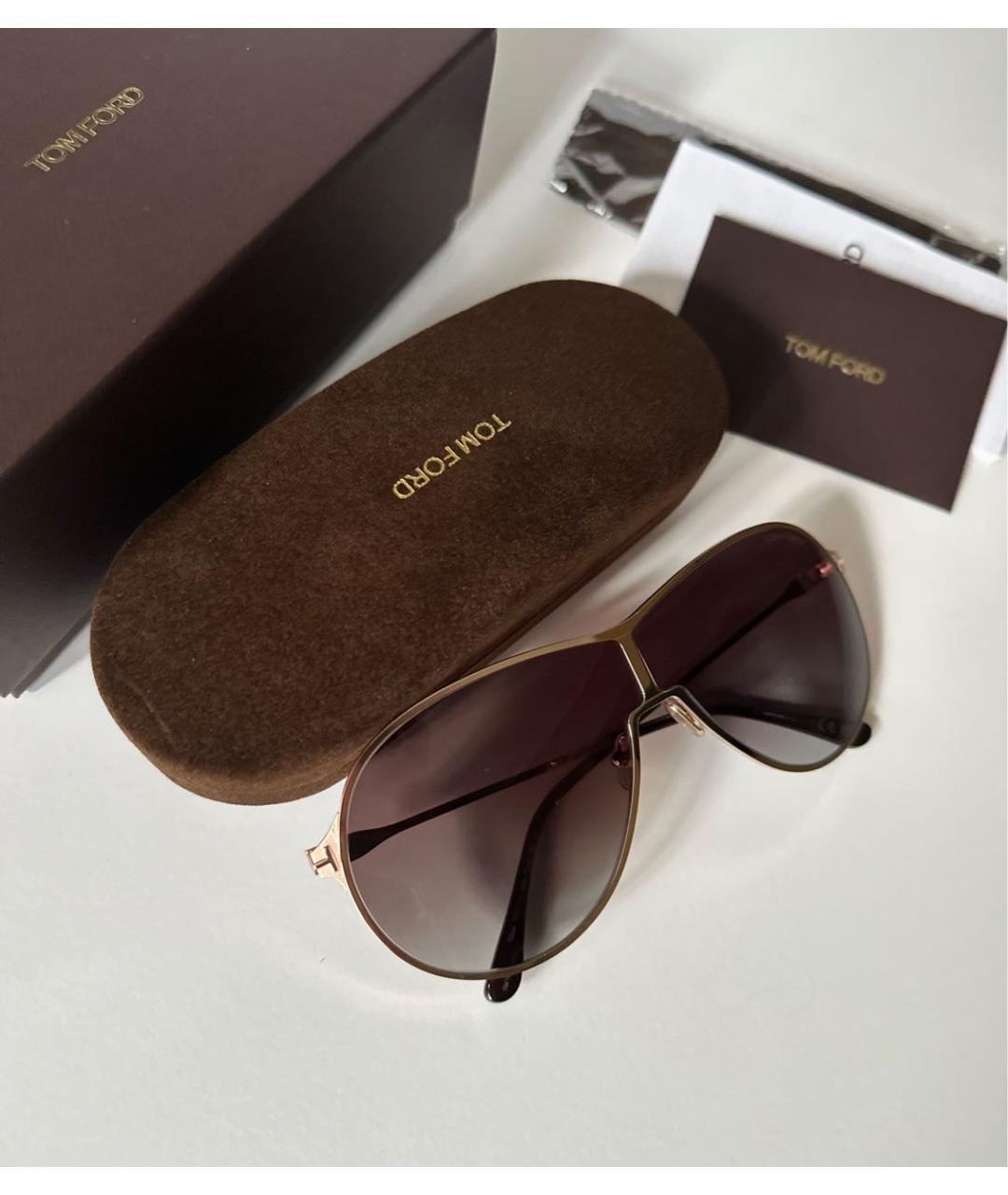 TOM FORD Серые металлические солнцезащитные очки, фото 2