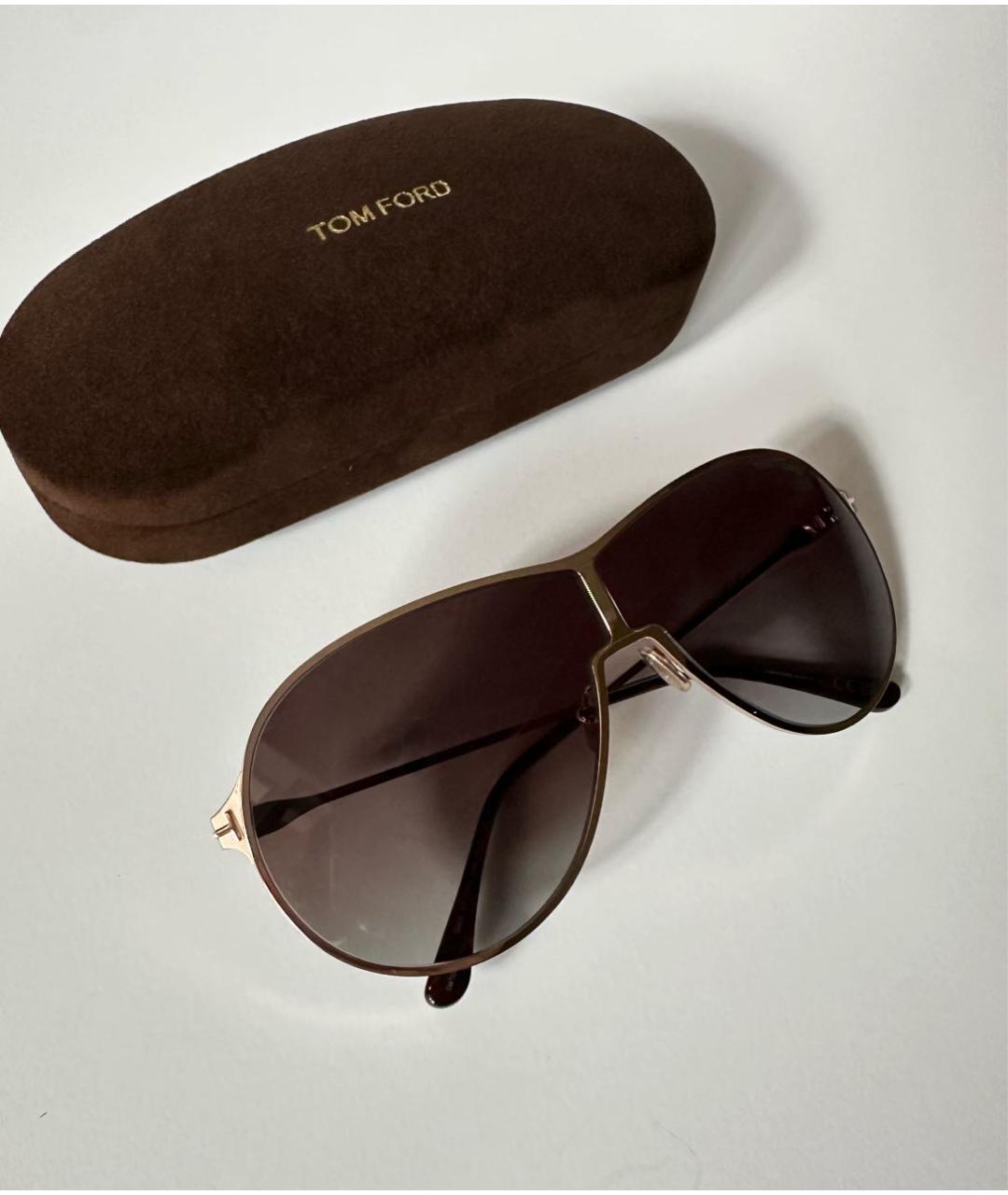 TOM FORD Серые металлические солнцезащитные очки, фото 3