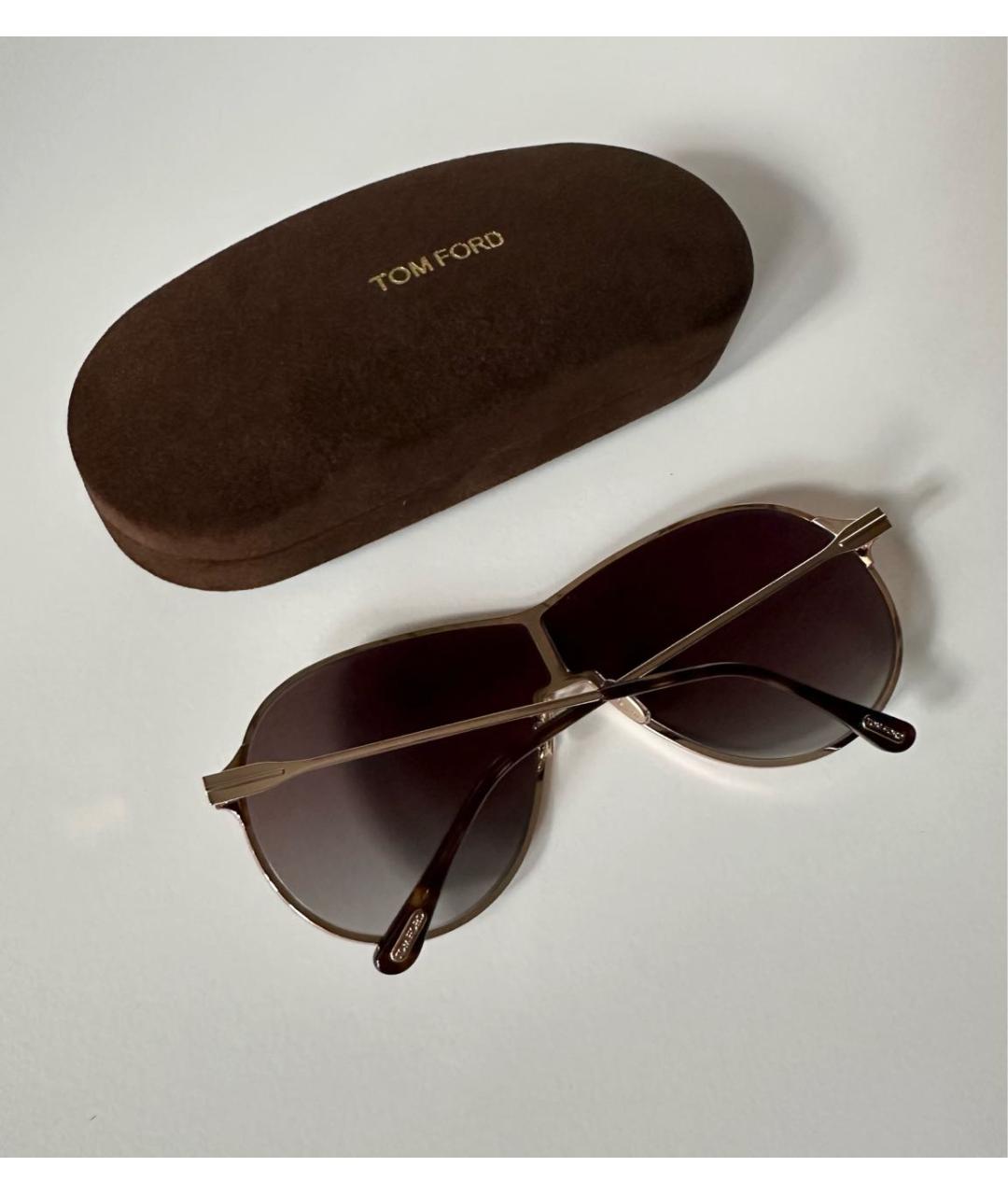 TOM FORD Серые металлические солнцезащитные очки, фото 4
