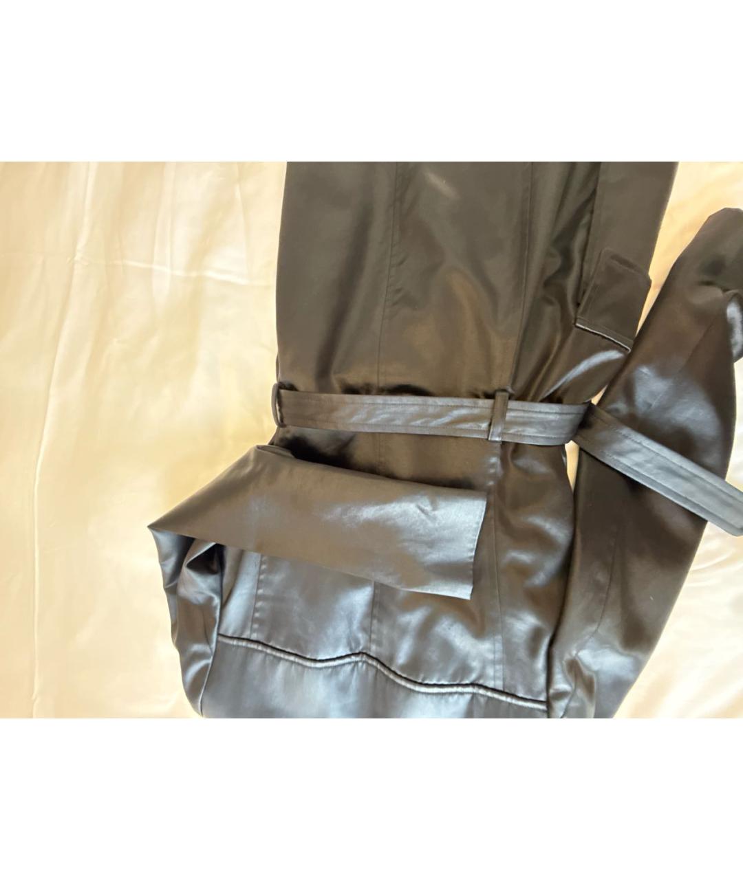 SAINT LAURENT Черный атласный жакет/пиджак, фото 4