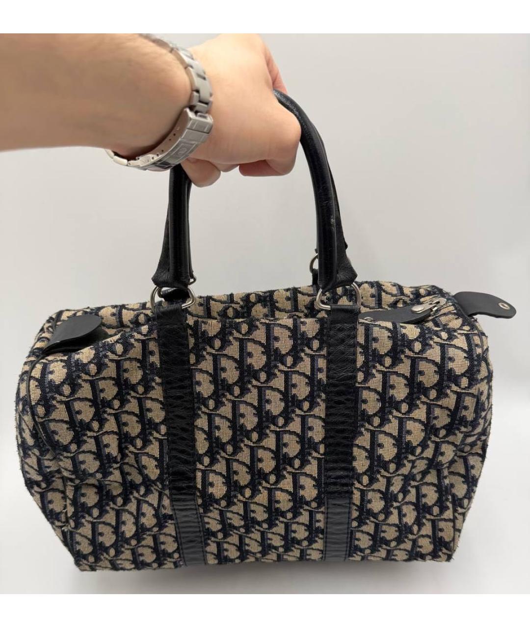 CHRISTIAN DIOR Темно-синяя сумка с короткими ручками, фото 2