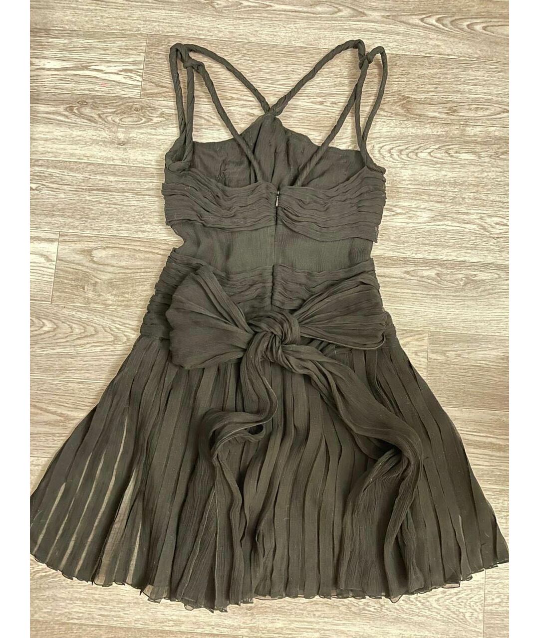 PRADA Черное шелковое коктейльное платье, фото 2