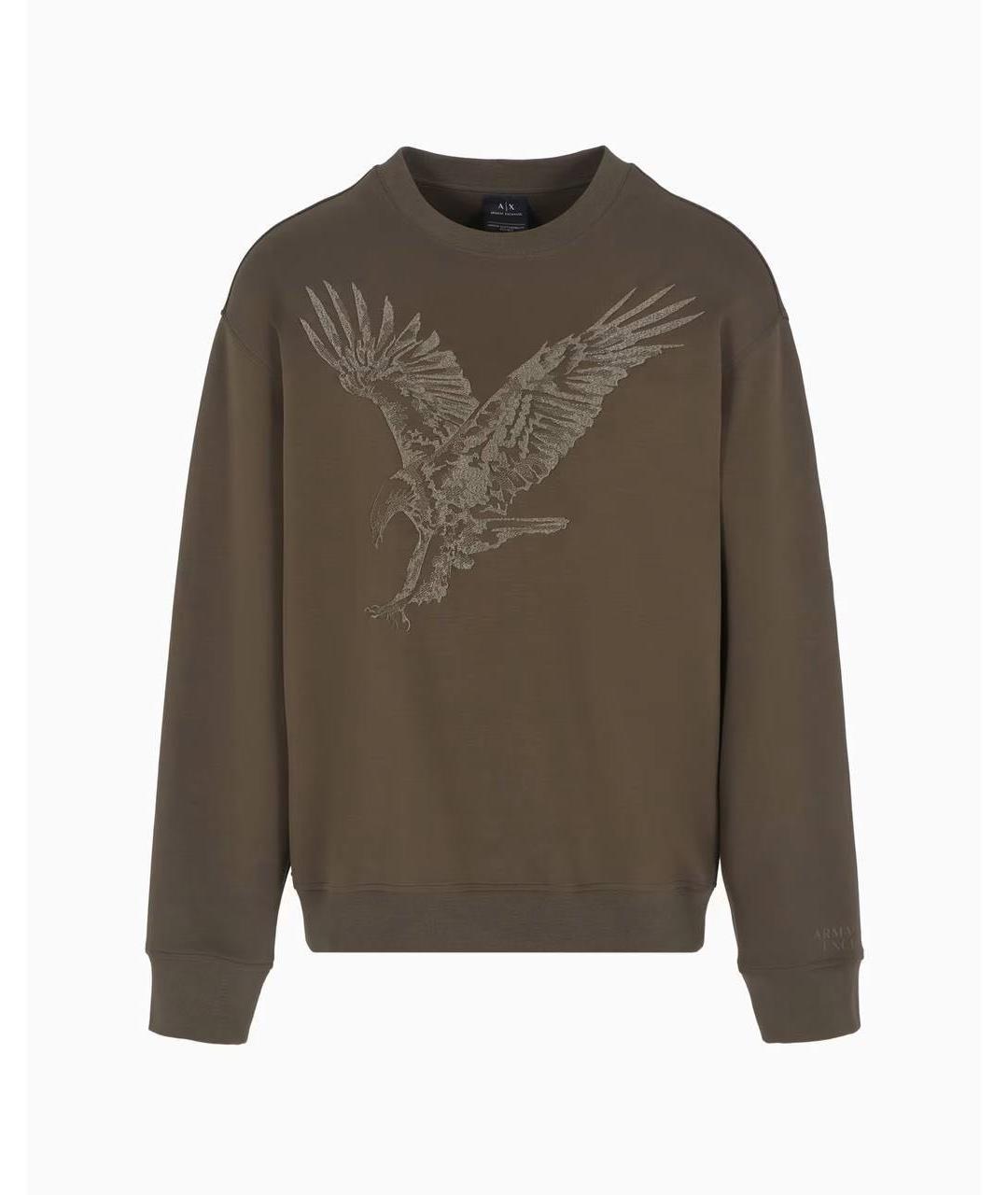 ARMANI EXCHANGE Хаки хлопковый спортивный костюм, фото 9