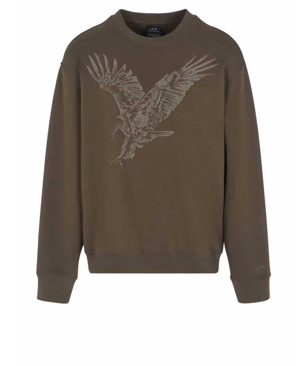 ARMANI EXCHANGE Хаки хлопковый спортивный костюм, фото 1