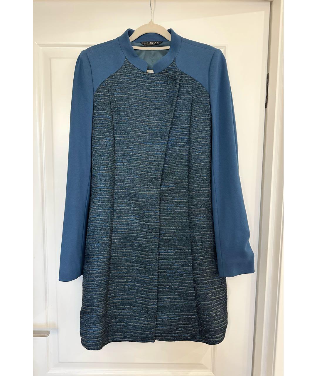 LIU JO Синее вискозное пальто, фото 8