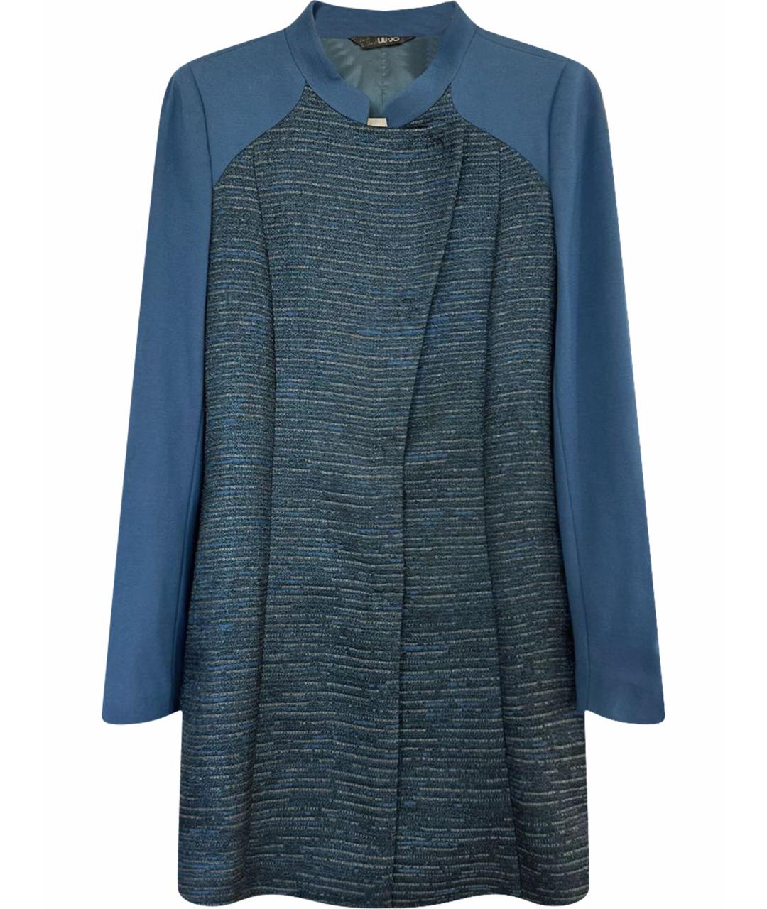 LIU JO Синее вискозное пальто, фото 1