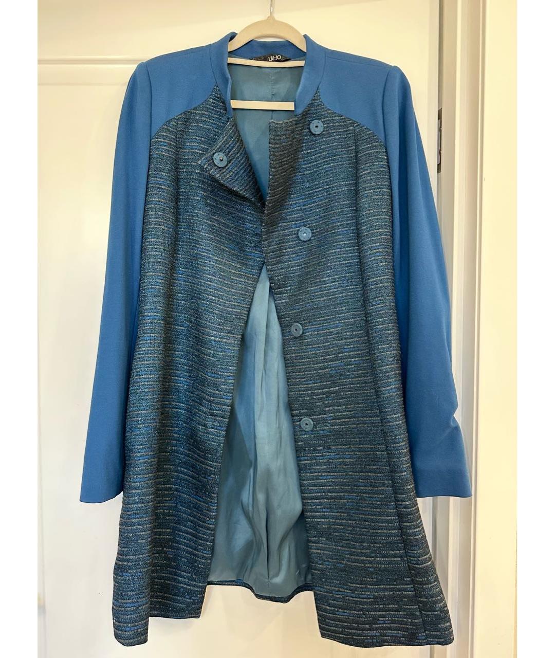 LIU JO Синее вискозное пальто, фото 7