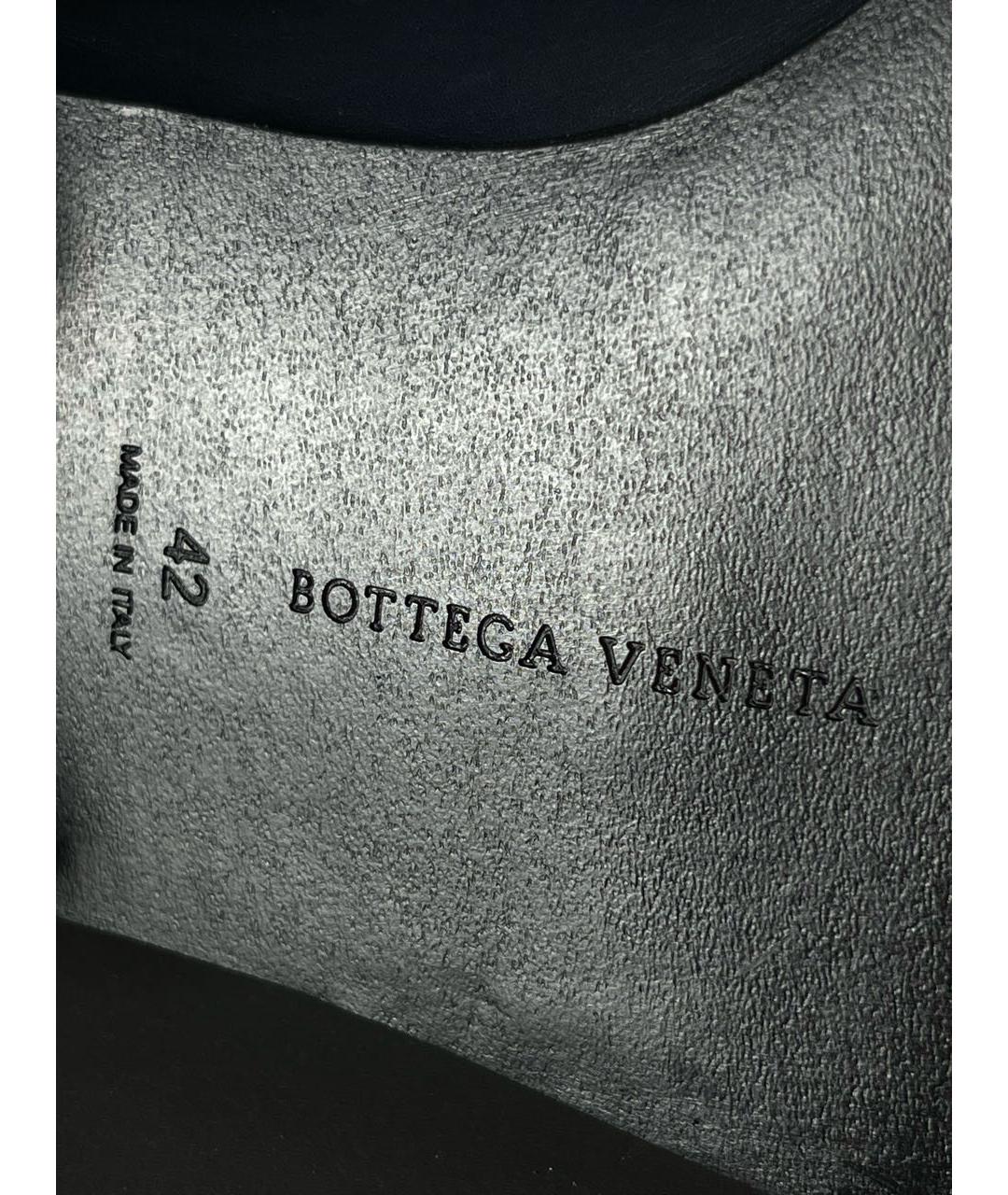BOTTEGA VENETA Темно-синие кожаные туфли, фото 6