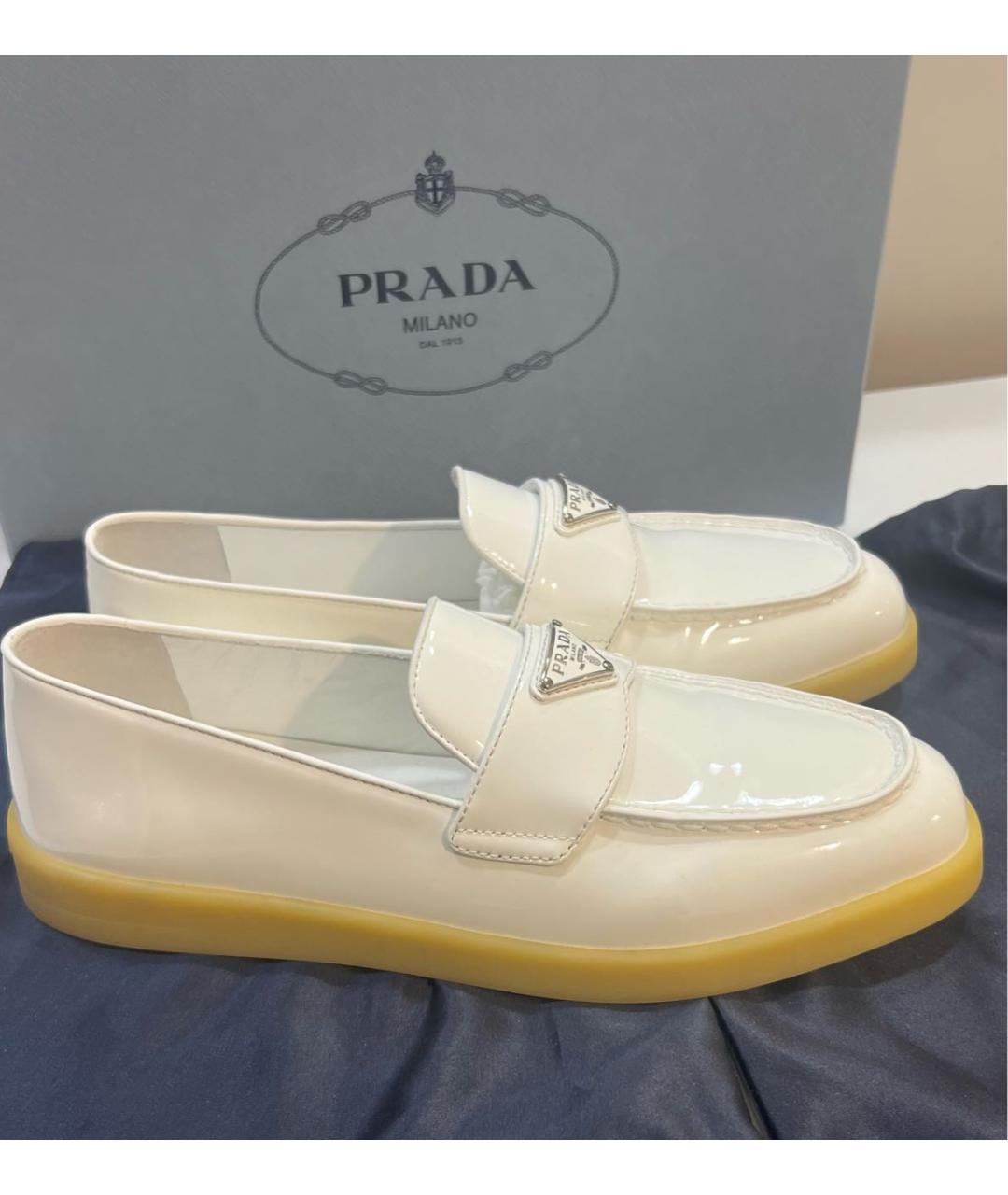 PRADA Белые лоферы, фото 5
