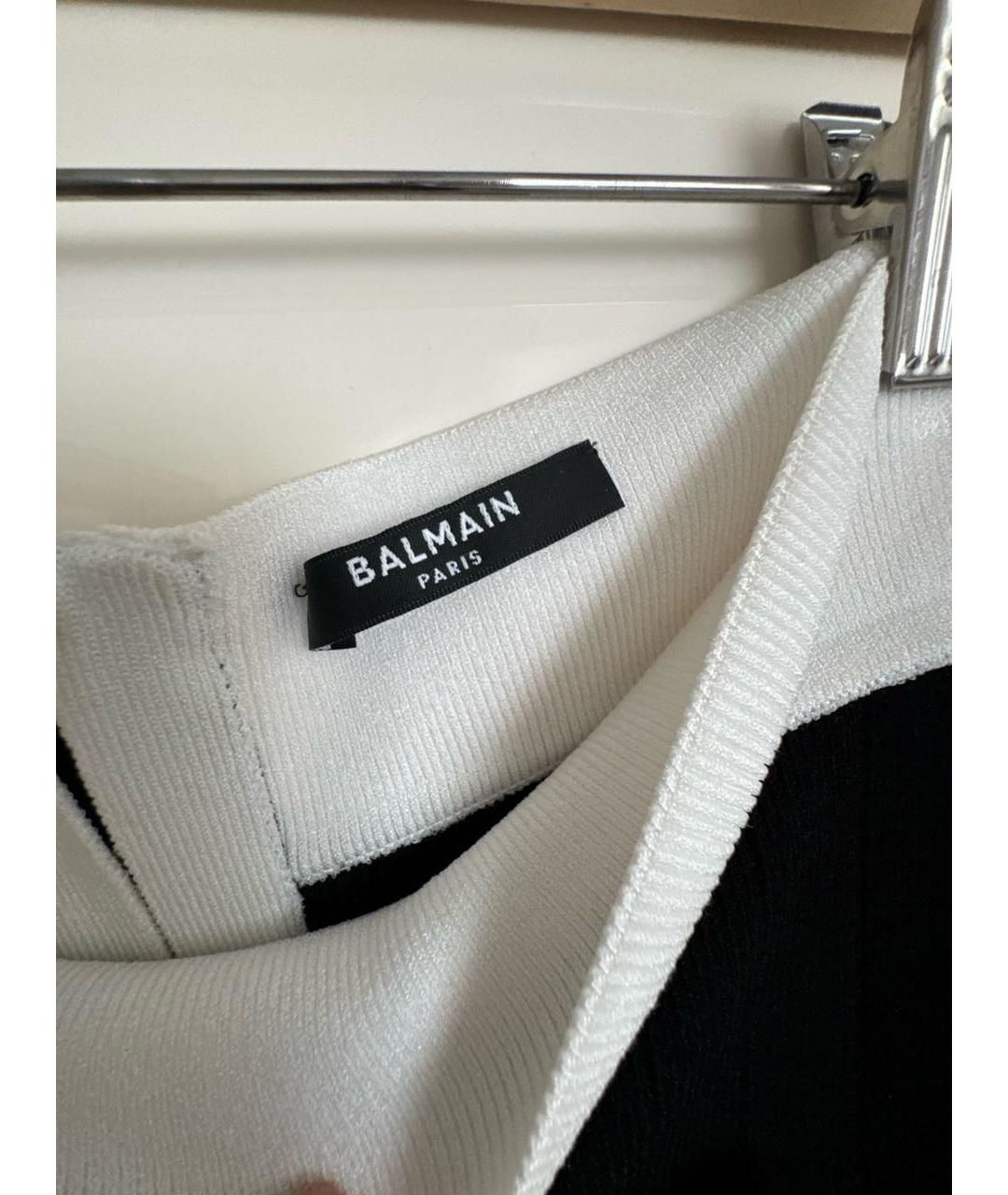 BALMAIN Черная вискозная юбка миди, фото 2
