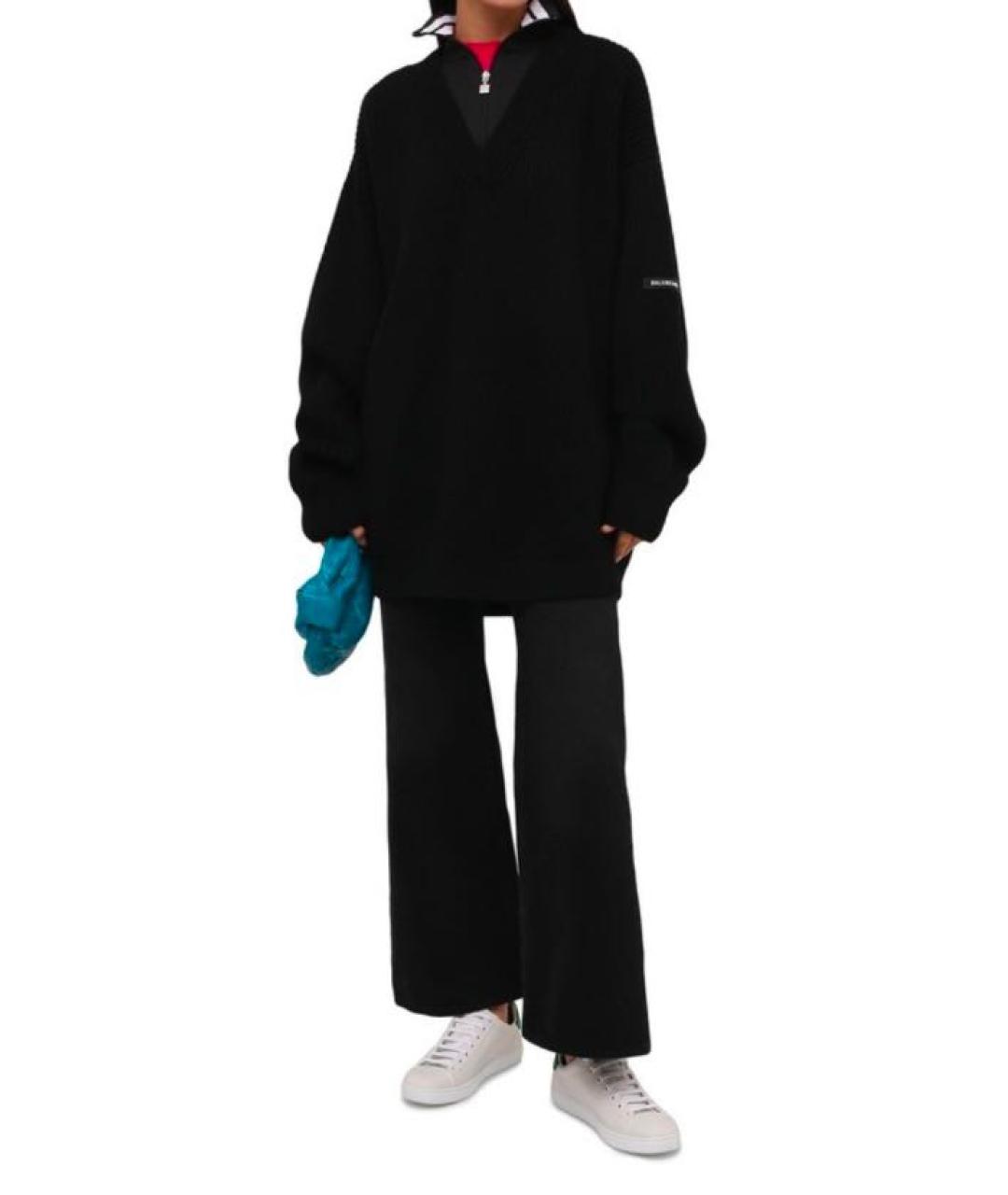 BALENCIAGA Черный шерстяной джемпер / свитер, фото 5