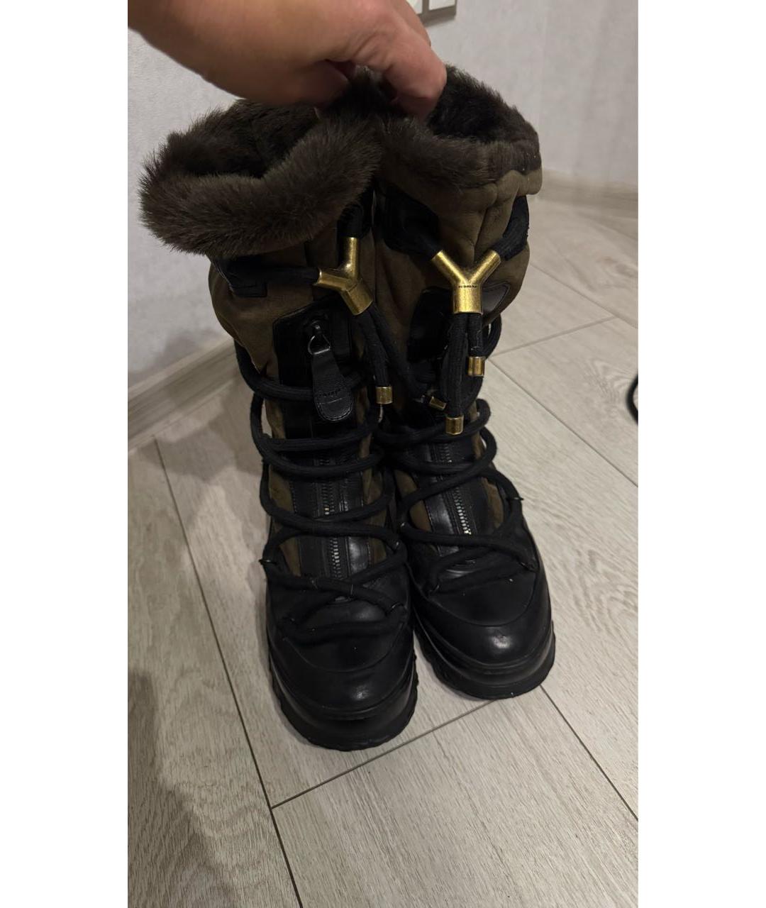 BURBERRY Черные замшевые сапоги, фото 3