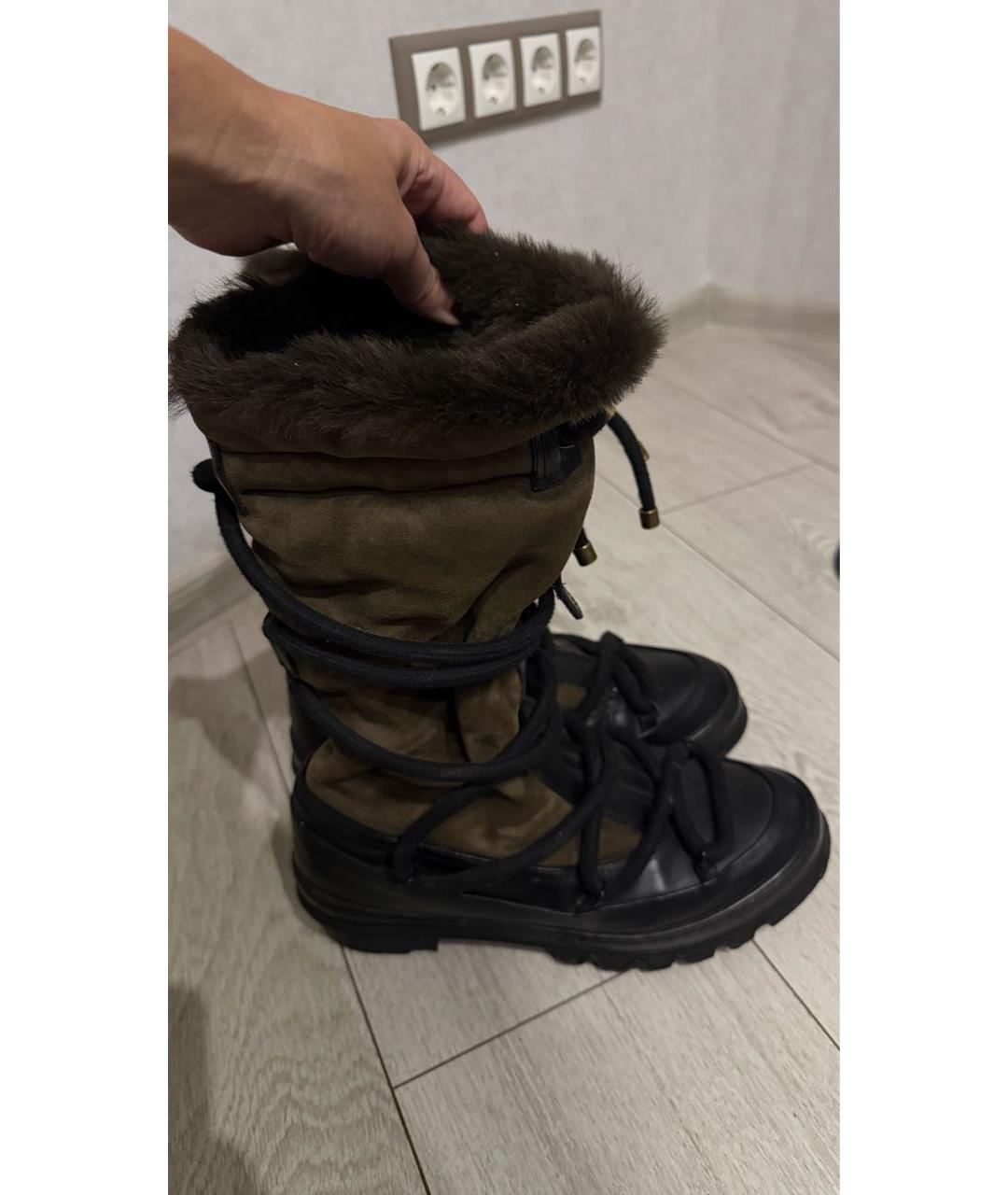 BURBERRY Черные замшевые сапоги, фото 7